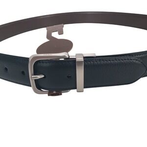 Tommy Bahama Reversible Belt Mens L 38-40 Black Brown Coated Leather 11TM020013